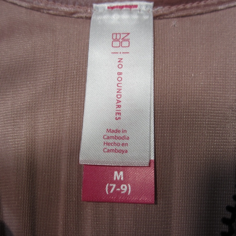 No Boundaries Velvet Lace Trim Tank Top Womens‎ M Pink Black Cami Coquette Y2k - Picture 6 of 7